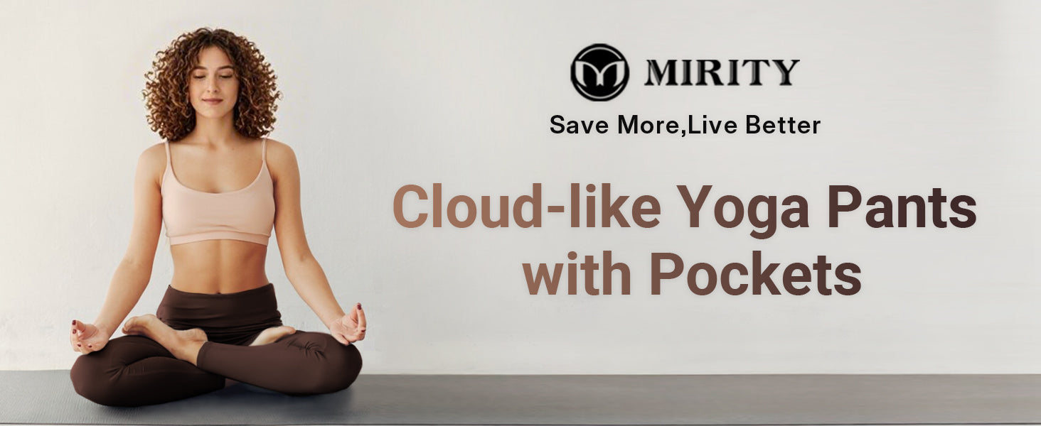 MIRITY High Waist Yoga Leggings with Pockets for Women - Buttery Soft Workout Stretchy Yoga Pants Pack of 1